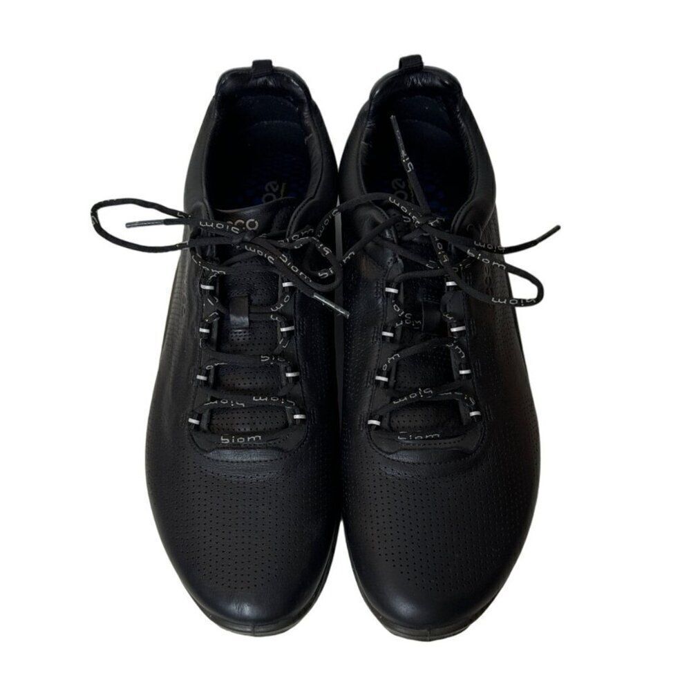 Ecco Mens BIOM Natural Motion Black Leather Sneakers Size 45